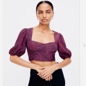 ZARA Floral Crop Top